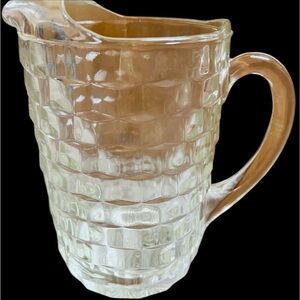 Elegant Vintage Clear Glass Pitcher